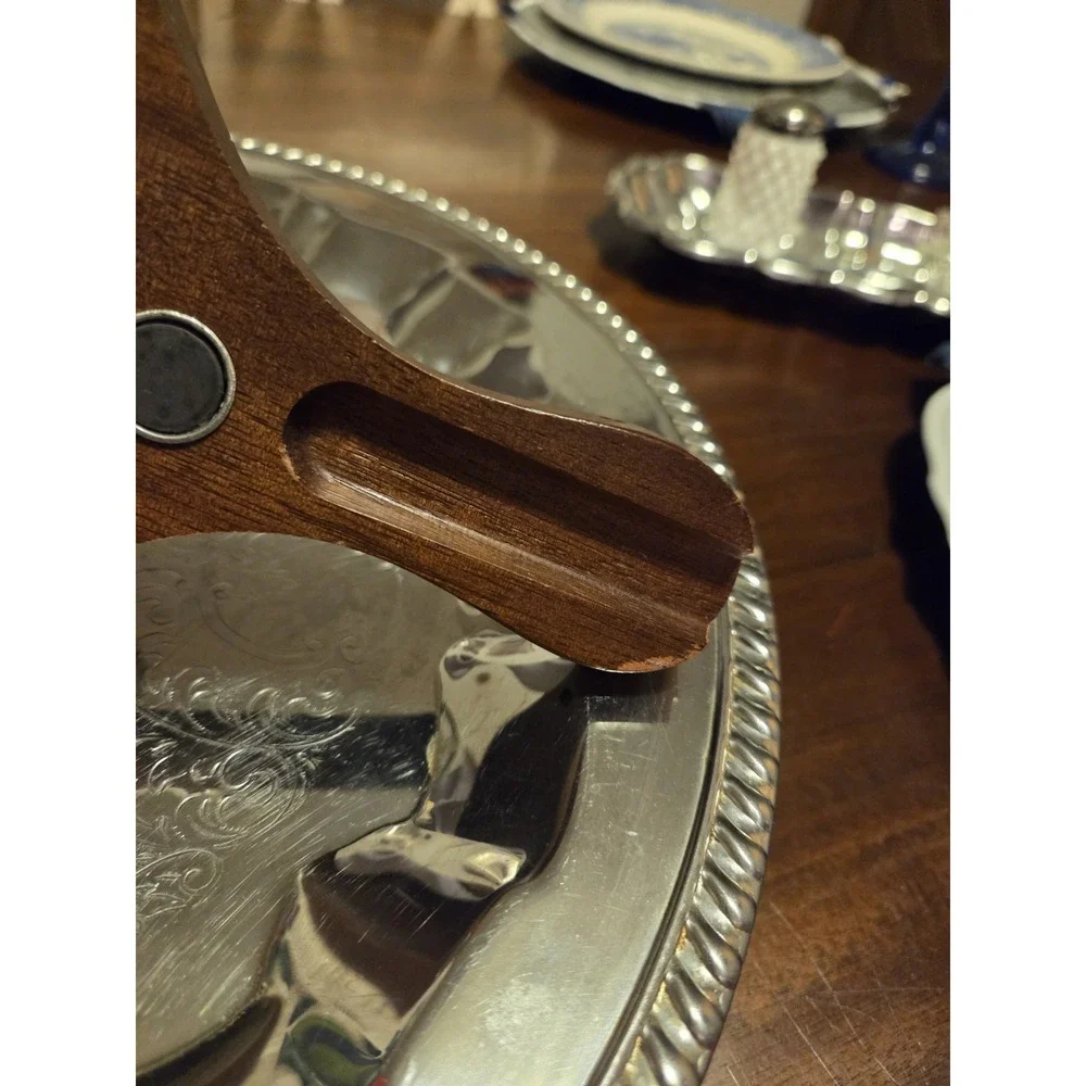 Vintage Teak Cheese Board With Beautiful Spanish Tile